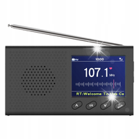 Radio kuchenne radio budowlane przenośne FM na baterie usb zegar budzik LCD