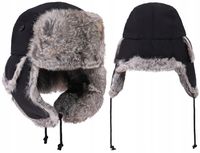 CZAPKA USZATKA FUTRZANA ZIMOWA USZANKA FOX M