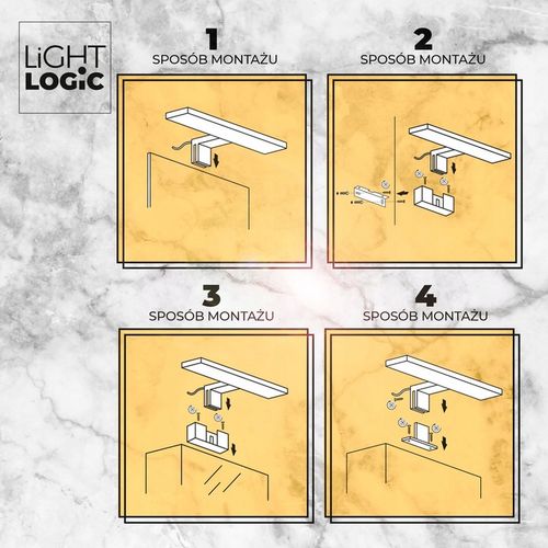 Lampa łazienkowa LL WALL LAMP03 12W C LED kinkiet nad lustro chrom na Arena.pl