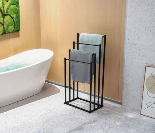 STOJAK NA RĘCZNIKI WIESZAK STOJĄCY PODŁOGOWY ŁAZIENKOWY 4 RAMIONA na Arena.pl