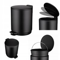 Kosz łazienkowy na śmieci OREL 5L czarny wolnoopadający wyjmowany wkład