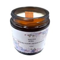 Świeczka Sojowa Ręcznie Robiona Malina Róża 120 ml