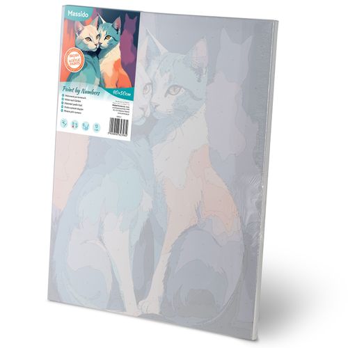 Obraz do malowania po numerach 40x50 cm Massido Koty na Arena.pl