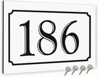 Tabliczka adresowa Aluminiowa Tablica numer działki Biała 20x15