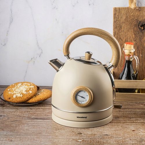 Czajnik elektryczny 1,8L Klausberg KB-7906 RETRO z Termometrem Beżowy na Arena.pl