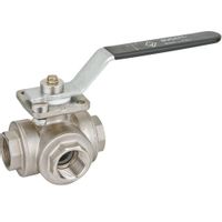 Zawór kulowy, trójdrożny, z pełnym przelotem DN32 G 1'1/4' BUGATTI