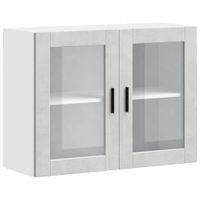 Szafka ścienna kuchenna ze szklanymi drzwiami, Porto, szary