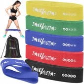 GUMY MATERIAŁOWE DO ĆWICZEŃ ZESTAW FITNESS ANTYPOŚLIZGOWE HIP BAND MINI PRO