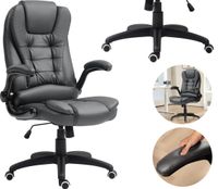 fotel biurowy ze składanymi podłokietnikami i funkcją odchylania