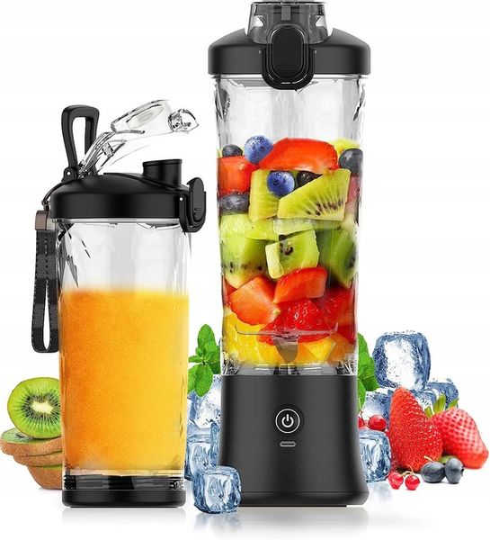 BEZPRZEWODOWY PRZENOŚNY BLENDER TURYSTYCZNY 600ML do Smoothie do Koktajli zdjęcie 1