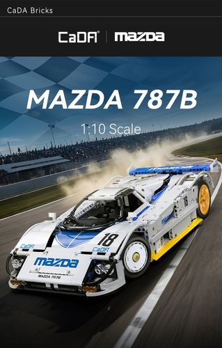 KLOCKI CADA MAZDA 787B AUTO SPORTOWE 50 CM 1:10 WYŚCIGÓWKA 1797 ELEMENTÓW na Arena.pl