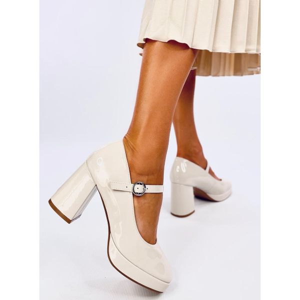 Czółenka na platformie Beige r.39 zdjęcie 4
