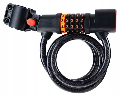 ZAMEK ZAPIĘCIE BLOKADA DO ROWERU + ŚWIATŁO TYLNE Lampka LED Uchwyt na Arena.pl