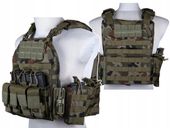 KAMIZELKA TAKTYCZNA WOJSKOWA PLATE CARRIER ŁADOWNICE SZYBKI ZRZUT ROC