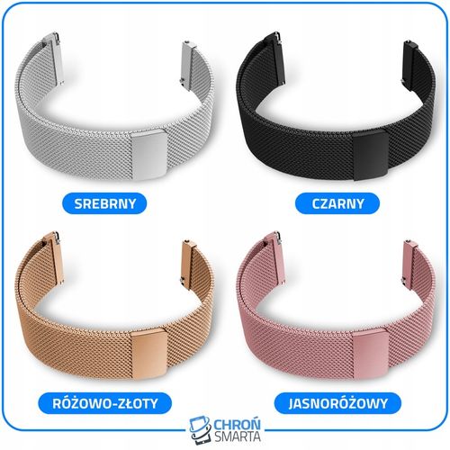 Pasek do Samsung Galaxy Watch 4 40mm smartwatch różowozłota opaska 20mm na Arena.pl