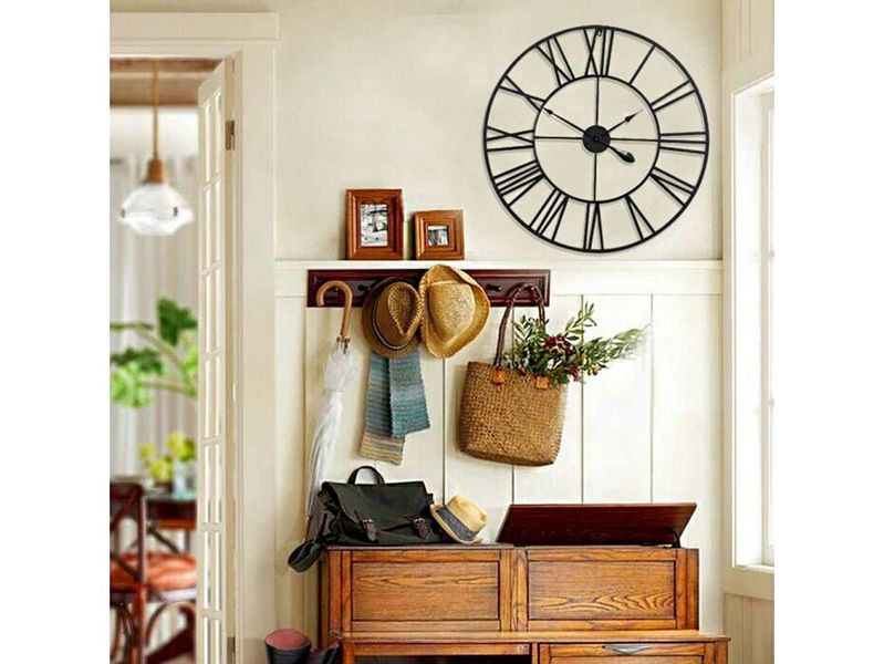 Zegar ścienny retro loft rzymski metalowy 50cm zdjęcie 7