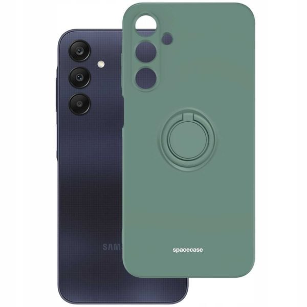 Spacecase Silicone Ring Galaxy A25 5G Dark Green zdjęcie 3