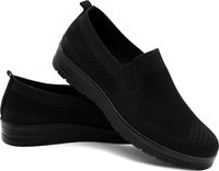 Wygodne męskie buty wsuwane 9TX02-1022 - czarne 40