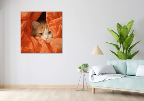 Obraz 90x90cm Ukryty Kot na Arena.pl