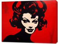 Obraz 90x70cm Czerwona Diablica