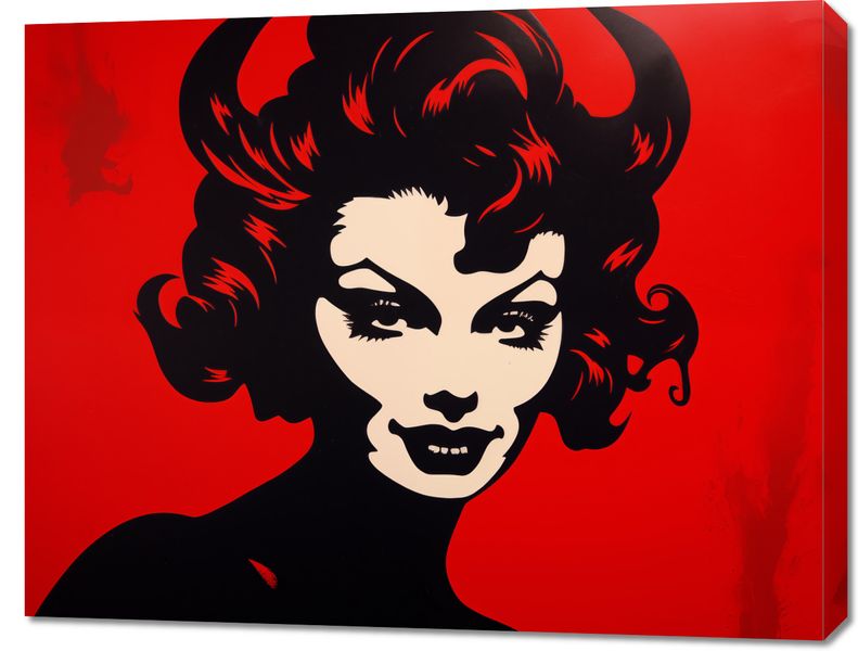 Obraz 90x70cm Czerwona Diablica zdjęcie 1