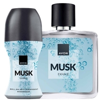 Avon Musk Exhale Zestaw [Perfumy + Antyperspirant]