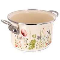 Garnek Emaliowany do Gotowania Tradycyjny na Gaz Indukcję 22 cm 4L Maki