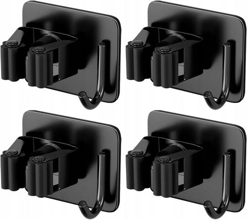 WIESZAK ścienny na Ręcznik Mop Miotła 4 SZTUKI Uchwyt do Łazienki i na Arena.pl