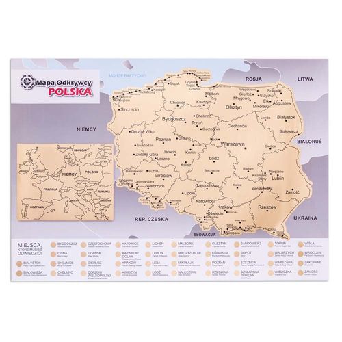 Mapa Zdrapka Odkrywcy - Polska na Arena.pl