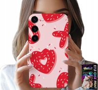 ETUI DO SAMSUNG GALAXY S23 - KOBIECE, MODNE WZORY XOXO SERCE + SZKŁO