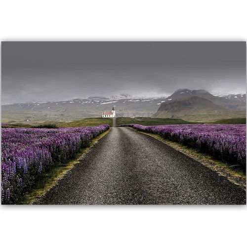 Obraz na płótnie – Canvas, droga do kościoła 90x60 na Arena.pl