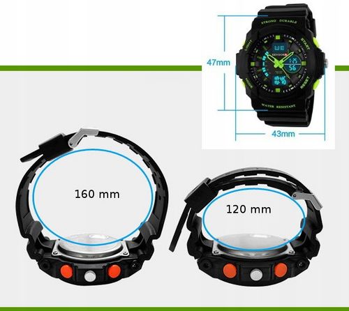 WOJSKOWY ZEGAREK DZIECIĘCY DLA CHŁOPCA S-SHOCK LED NOWY MODEL 2025 SENSORR na Arena.pl