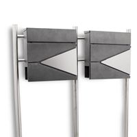 17194 SKRZYNKA NA LISTY PODWÓJNA WOLNOSTOJĄCA BITUXX SZARA 1.2M STOJAK