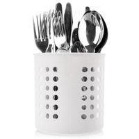 Pojemnik Ociekacz Biały Sztućce Przybory Kuchenne Koszyk Stojak Plastikowy