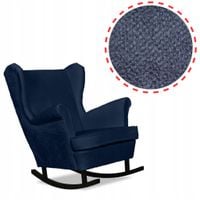 fotel uszak bella bujany skandynawski family meble granatowy ciemny