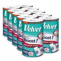 Velvet ręczniki papierowe Boost 150 listków 3 warstwowy 10 rolek