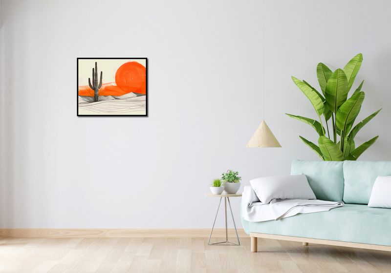 Plakat 60x50cm Kaktus Saguaro zdjęcie 4