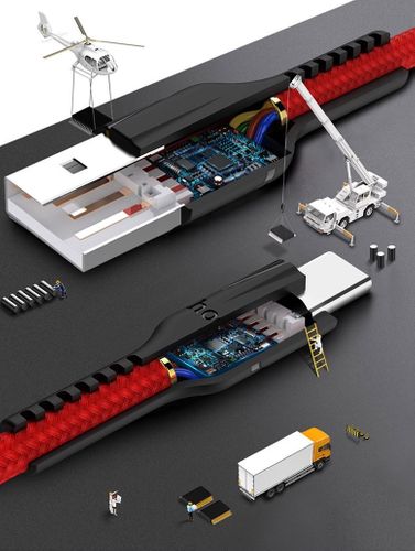 Kabel USB-C typ C Hoco U31 nylonowy oplot 1.2m na Arena.pl