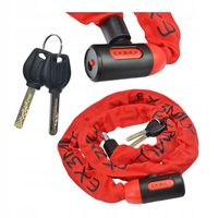 ZAPIĘCIE ROWEROWE ZAMKNIĘCIE DO ROWERU BLOKADA ŁAŃCUCH KLUCZ EX3MLY MOCNY