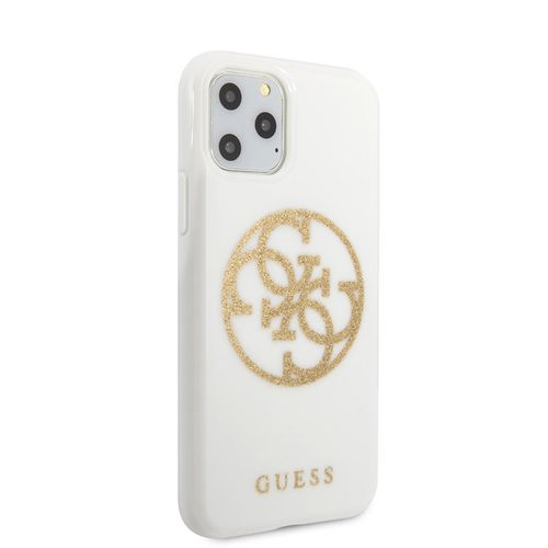 Guess Circle Glitter 4G - Etui iPhone 11 Pro (biały) na Arena.pl