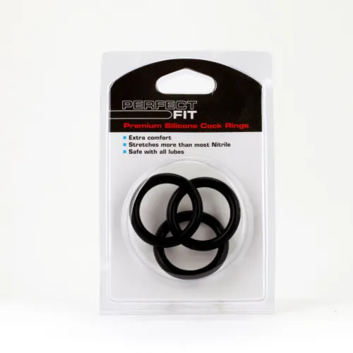 perfect fit silicone 3 ring kit xl black - zestaw silikonowych na Arena.pl