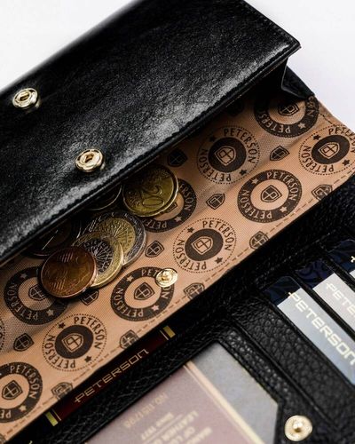 skórzany portfel damski z wężowym wzorem - peterson na Arena.pl