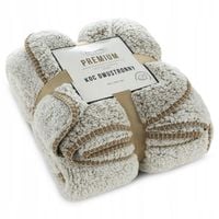 MIŁY Koc Narzuta Beż 170x210 Sherpa KOALA FUTERKO Baranek Bukla Ciepły HIT