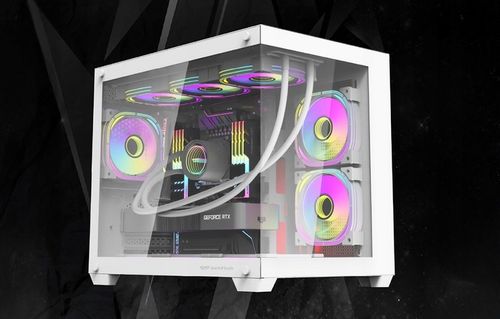 DarkFlash C285MP Obudowa Komputerowa M-ATX Cube Case Piwnica Gaming Biała na Arena.pl
