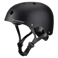 kask rowerowy bmx/hulajnoga wozinsky lekki 48-52 cm - czarny