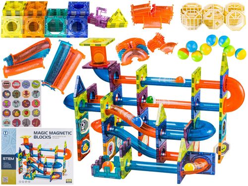 Klocki Magnetyczne, Tor Kulkowy Dla Kulek 96 Elementów Kulodrom na Arena.pl