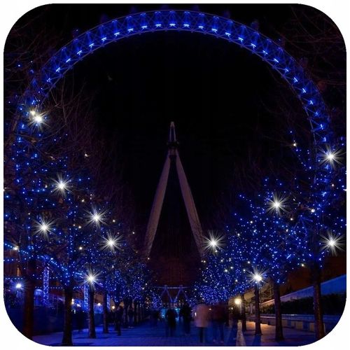 LAMPKI CHOINKOWE NIEBIESKIE 300 LED FLASH WEW/ZEW 22M ŚWIĄTECZNE NA CHOINKĘ na Arena.pl