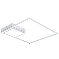 Kwadratowa LAMPA sufitowa SIRIUS 5285 Rabalux metalowy plafon LED 30W 4000K do salonu chrom