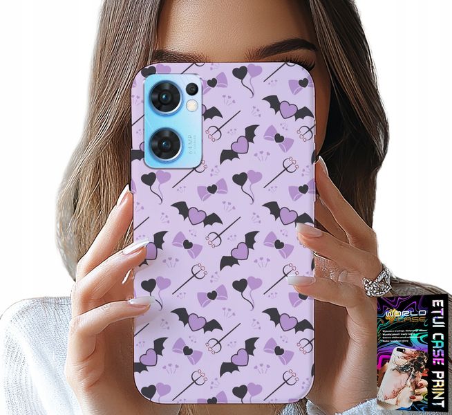 ETUI DO OPPO RENO7 5G - MODNE WZORY WIDŁY SERCA KOKARDKI KOKARDA zdjęcie 1