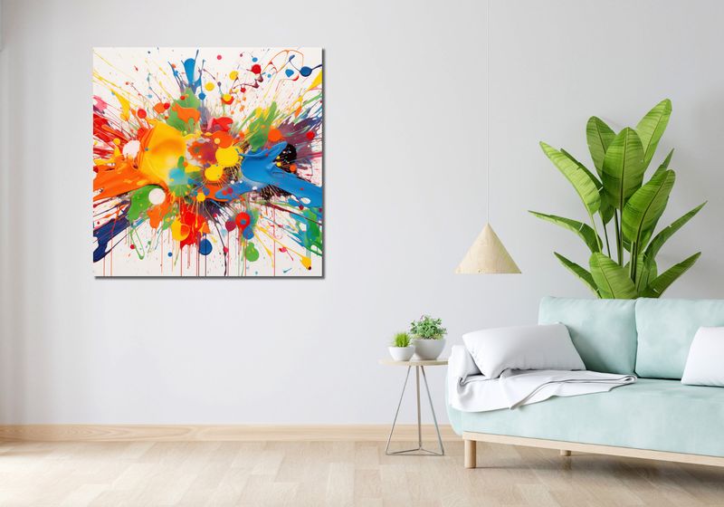 Obraz 100x100cm Eksplozja Kreatywności zdjęcie 2
